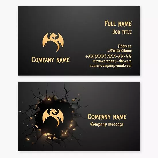 Golden Dragon Business Card Template