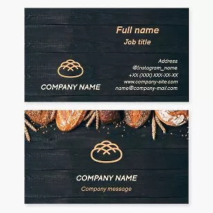 Bread Bakery Business Card Template