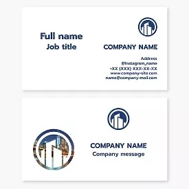 Business Card Template Construction and Real Estate