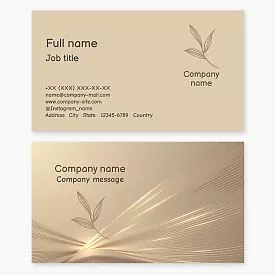 Ligh Brown Business Card Template