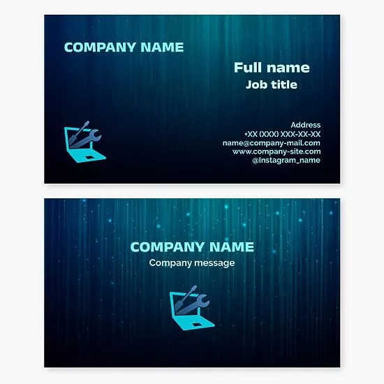 Computer Repair Technician Business Card Template