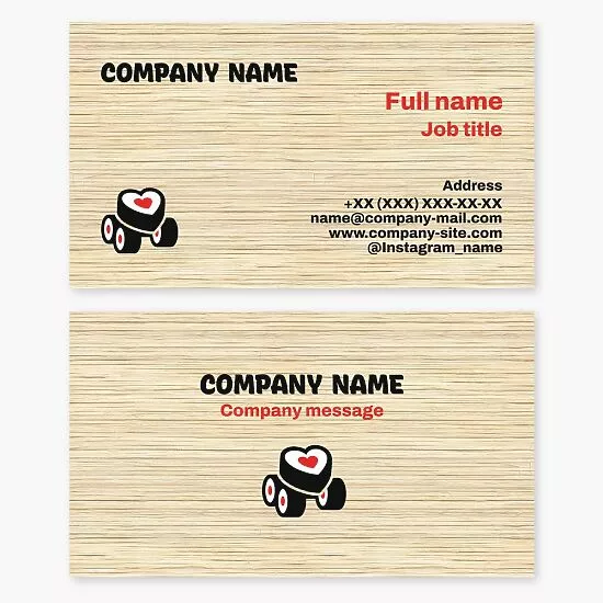 Sushi Themed Business Card Template