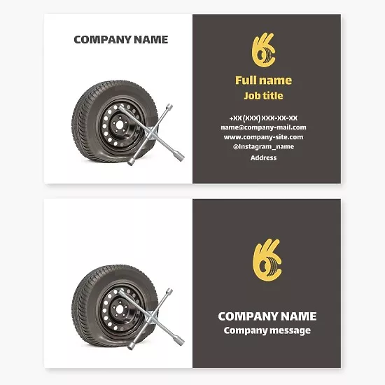 Tire service business card template