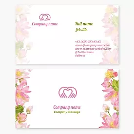 Business card template Marriage agency