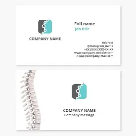Business card template. Vertebrologist.