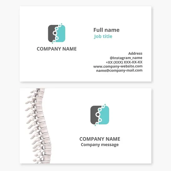 Business card template. Vertebrologist.