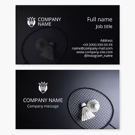 Badminton Business Card Template