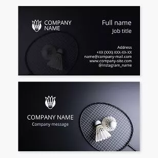 Badminton Business Card Template