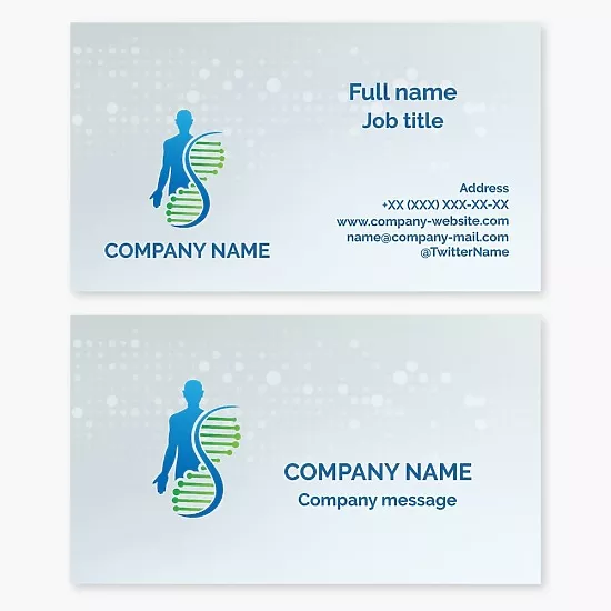 Business card template Genetics, genetic engineering
