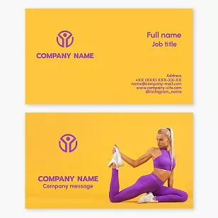 Yoga Themed Business Card Template