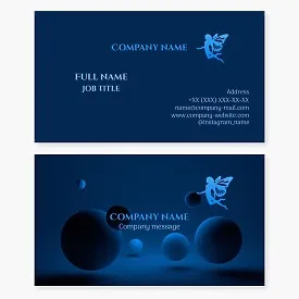 Business card template. Fairy tale fairy.
