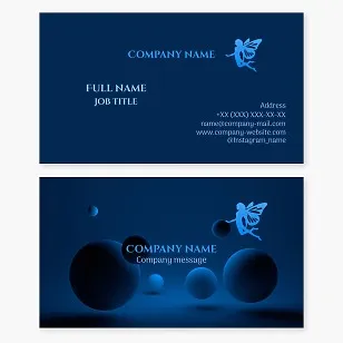 Business card template. Fairy tale fairy.