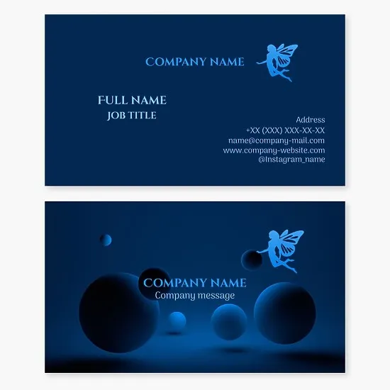 Business card template. Fairy tale fairy.