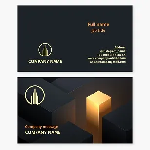 Business card template. Real estate. Capital construction.