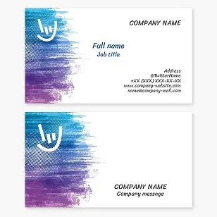 Abstract smiley business card template: youth organization, cool community.