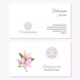 Business card template Beauty salon, hairdresser, shop, boutique