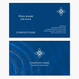 Trident Logo Water Business Card Template