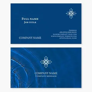 Trident Logo Water Business Card Template