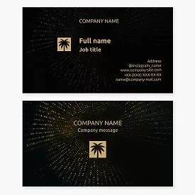 Abstract Design Palm Tree Logo Business Card Template