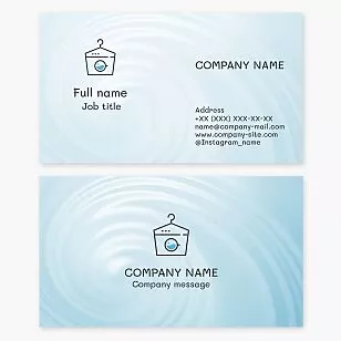 Laundry & Dry Cleaning Services Business Card Template