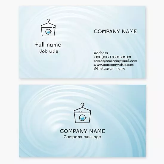 Laundry & Dry Cleaning Services Business Card Template