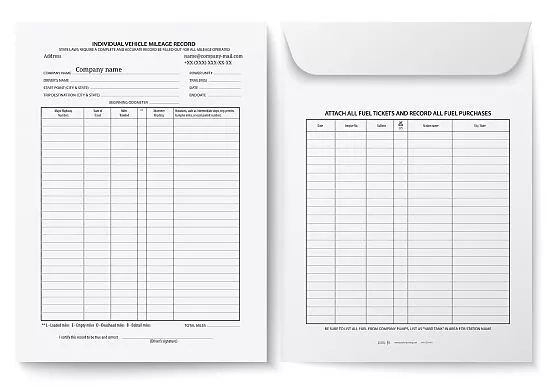 Mileage Master Envelope