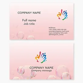 Business card template. Hand, people. Symbol of love, care, support, unity, diversity, inclusivity, community, positive emotions. Helping people. Psychologist.