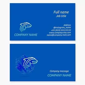 Dolphin Technology Logo Business Card Template