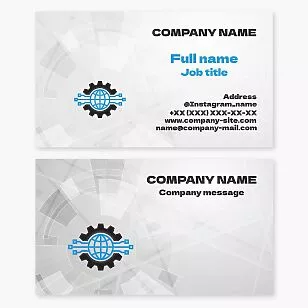 Network Engineer Business Card Template