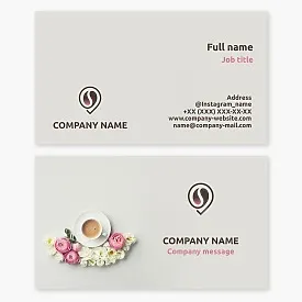 Location Logo Coffee Business Card Template