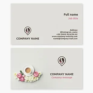 Location Logo Coffee Business Card Template