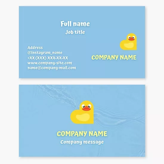 Business card template Baby bath products