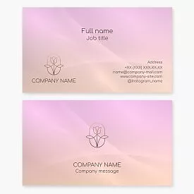 Rose Flower Logo Business Card Template