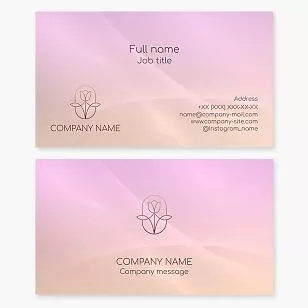 Rose Flower Logo Business Card Template