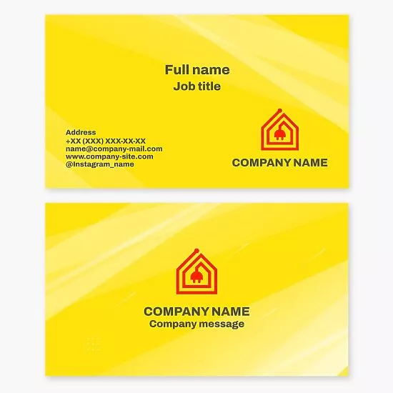 Home Electricity | Electrician Business Card Template