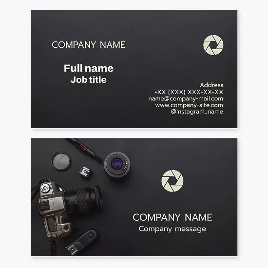 Camera Gear | Photography Business Card Template