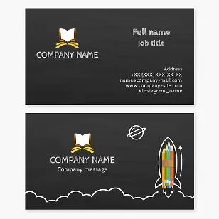 Business card template. Education. School. Stationery sets.