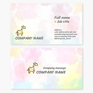 A business card template in a children's style. Abstract. Children's products. Children's services.