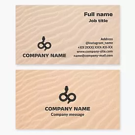 Sand Texture Business Card Template