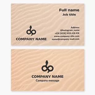 Sand Texture Business Card Template