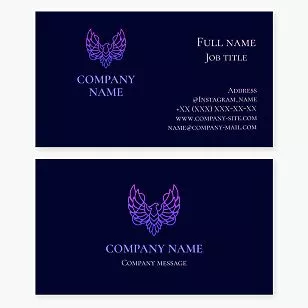 Abstract Phoenix Bird Business Card Template