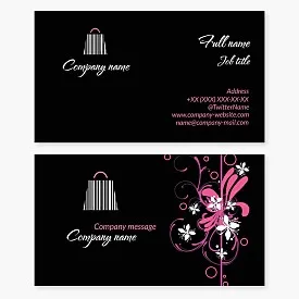 Business card template Shopping