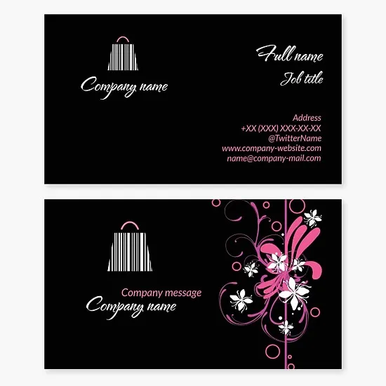 Business card template Shopping