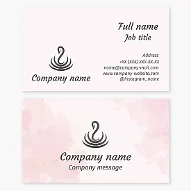 Business cards template Swan, beauty, Spa, salon