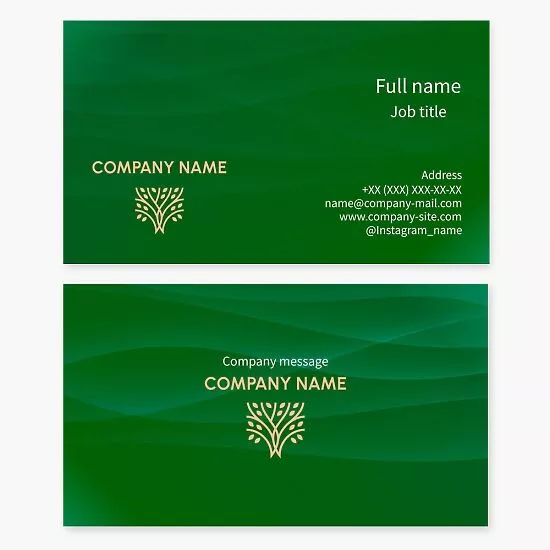 Abstract Tree Logo | Green Business Card Template