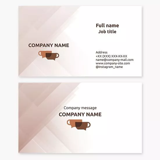 Chat Coffee Shop Logo | Cafe Business Card Template