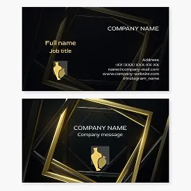 Business card template. Art center. Paintings, sculptures, and applied arts.