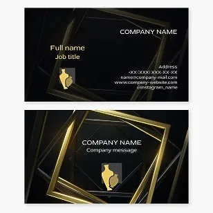 Business card template. Art center. Paintings, sculptures, and applied arts.