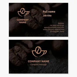 Coffee business card template