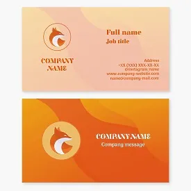 Fox business card template